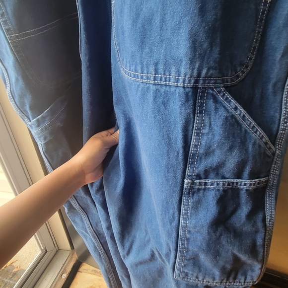 Liberty Blue Denim Carpenter Overalls Men’s Size 42x32 Farm Work 100% Cotton - Picture 9 of 14